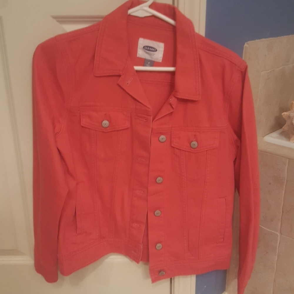 Burnt orange Old Navy denim jacket